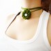 Two piece Crochet ring white pearl, bracelet, necklace, unique design,green ring.