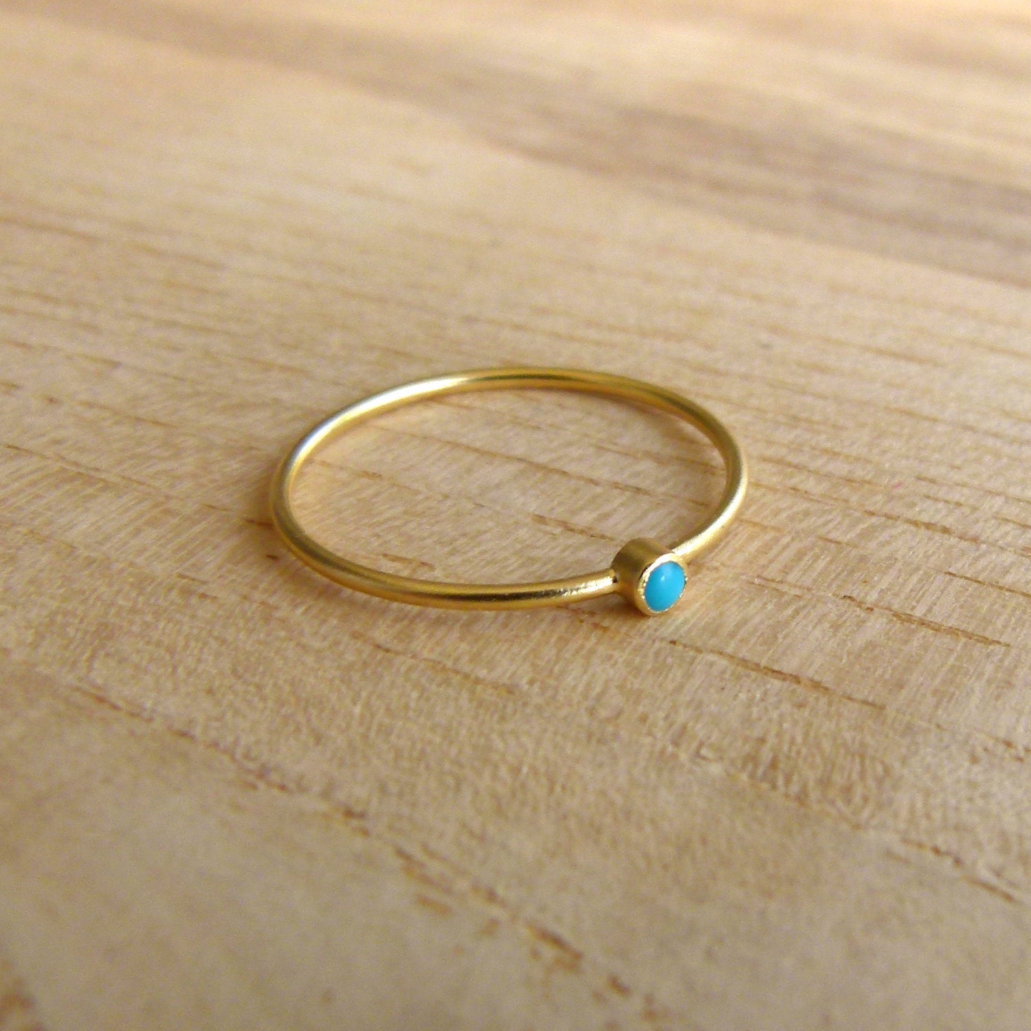 14k Gold Ring - Thin Gold Ring - Delicate Gold Rings - Gemstone Ring