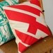 Shore Drive Hand-Printed Pillow Cover in Red