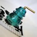 Vintage Hemingray 42 Telegraph Insulator Pen Holder Aqua Desk Accessory Paper Weight Conversation Piece