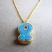 Evil Eye Baby Blue Fish Necklace
