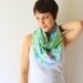 Circle Scarf- Upcycled, Spring Colors, Flowers, Spring Fashion, Infinity Scarf, Loop Scarf,