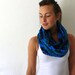 African Circle Scarf - Blue Scarf - African Infinity Scarf - Loop Scarf - Eternity Scarf -Tanzania Fabric