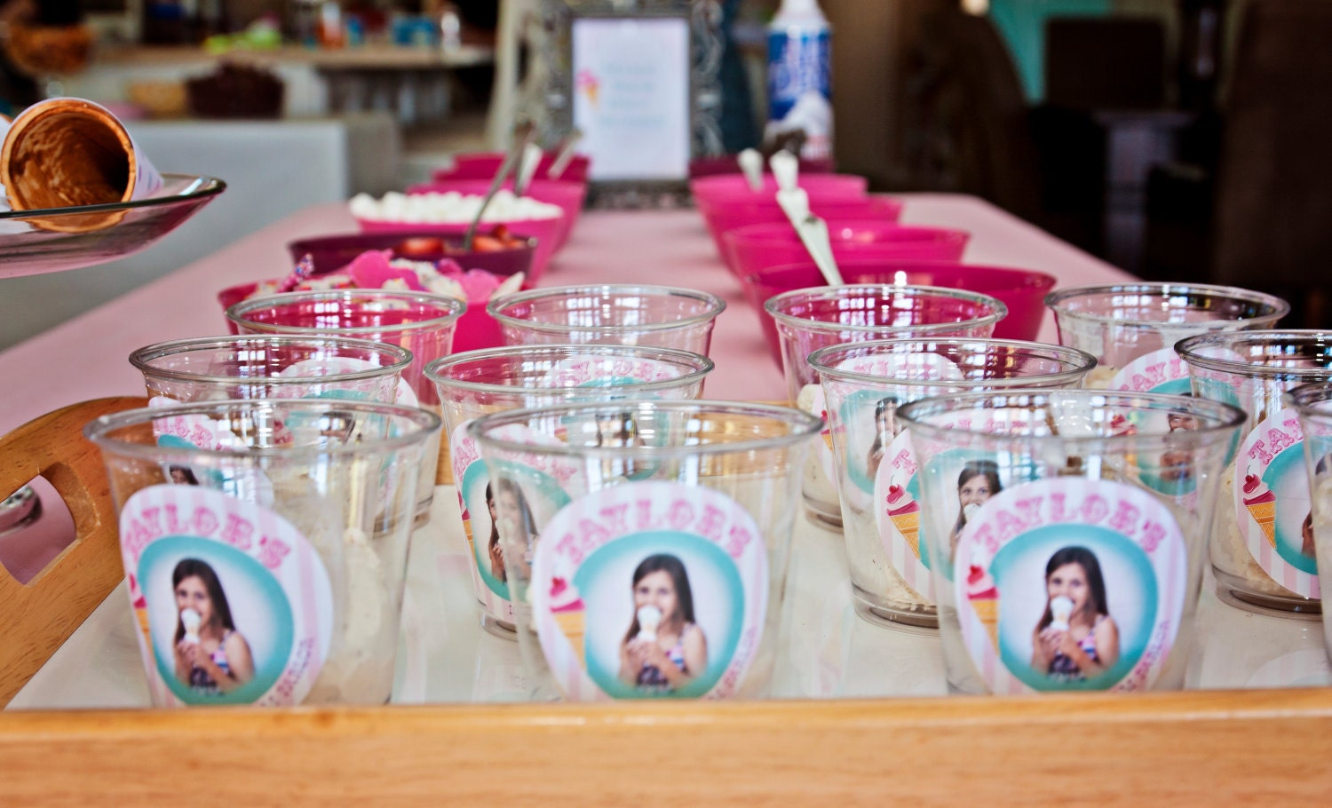 Ice Cream Parlor Birthday Logo Labels- Printable