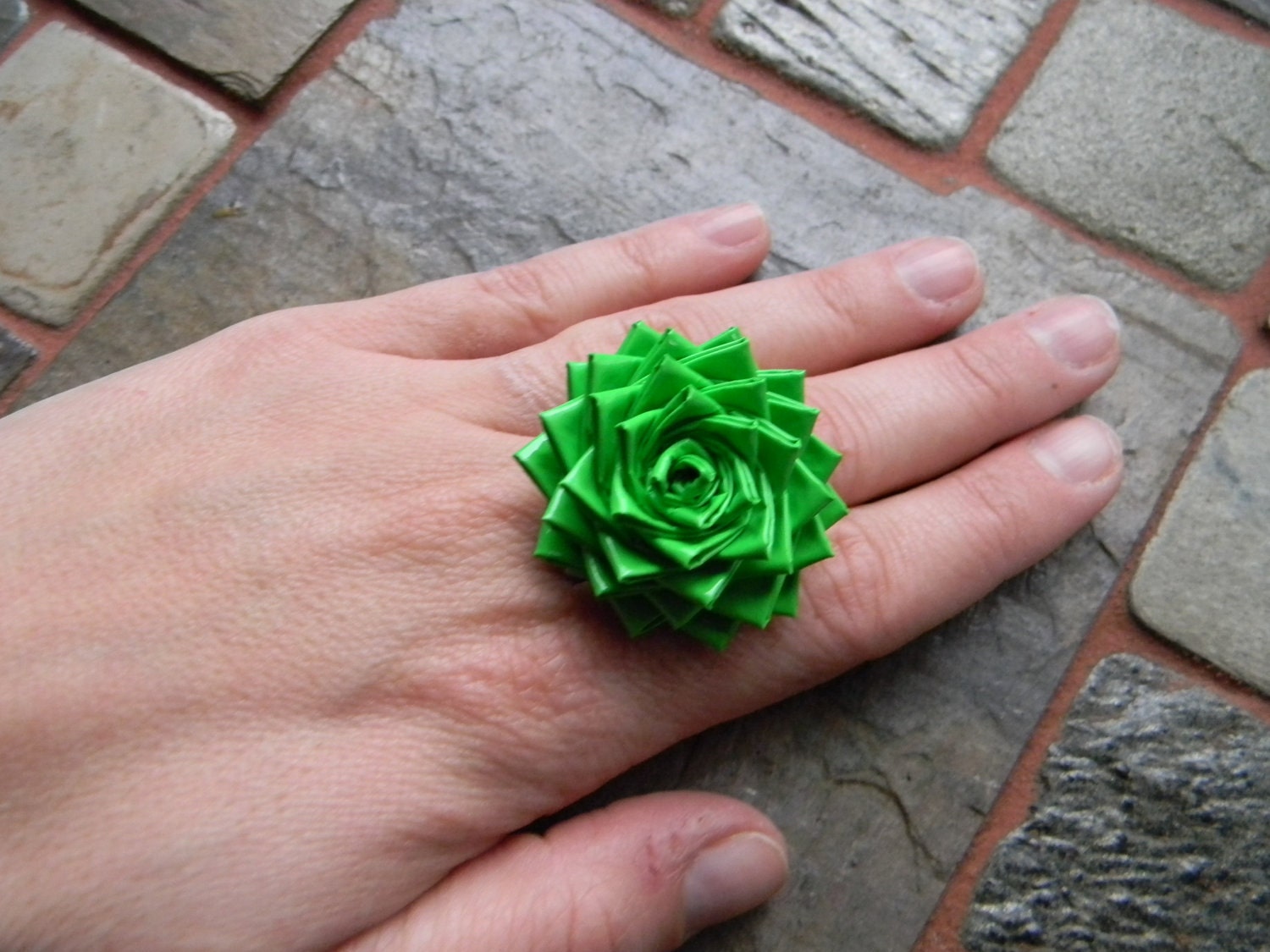 Duct Tape Flower Ring
