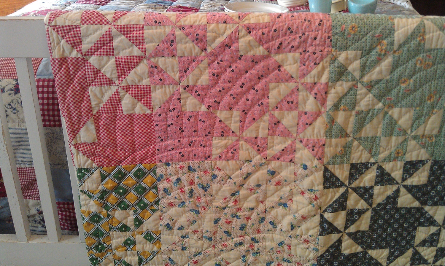 Antique Quilt Farmhouse Decor Shabby Chic