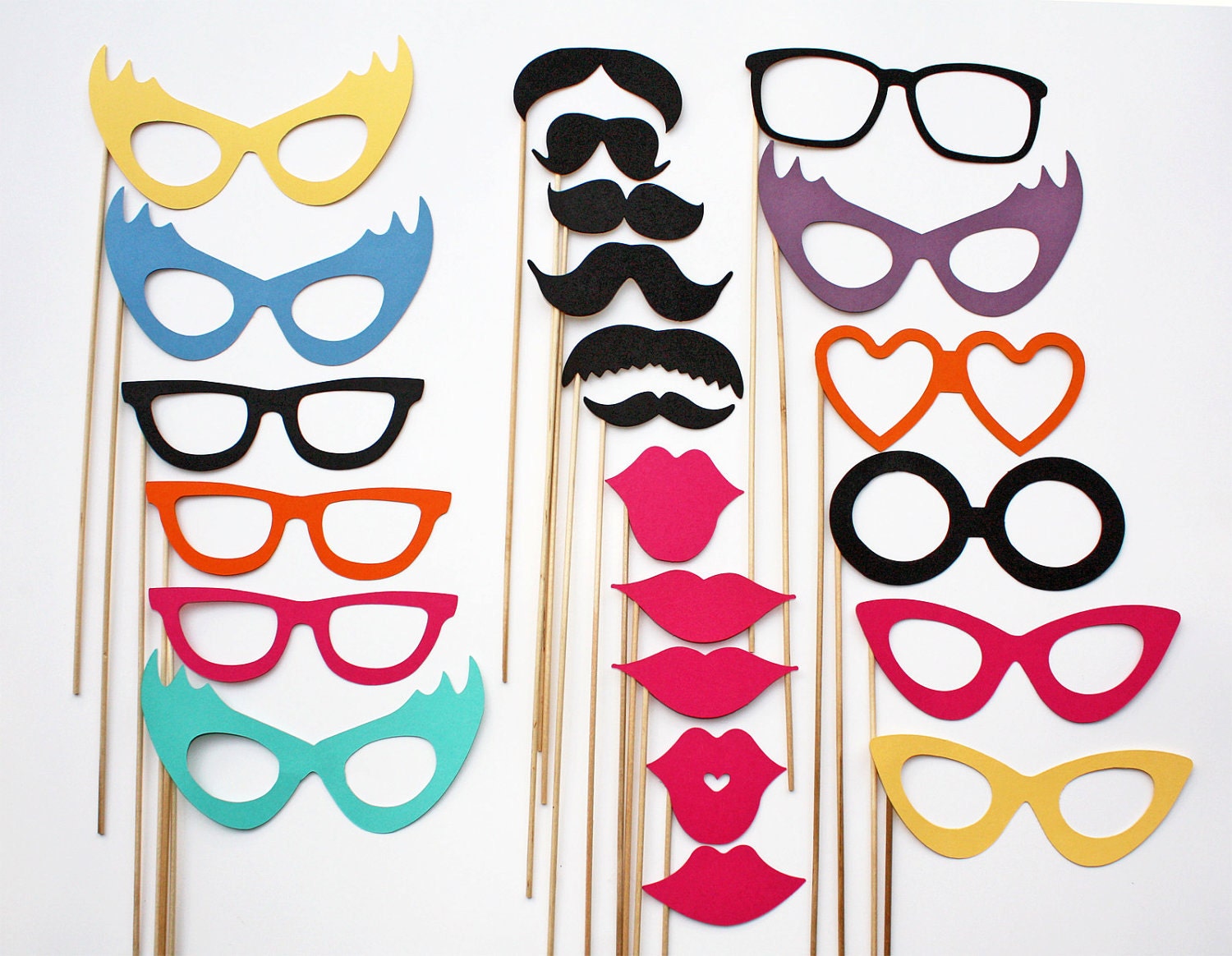 Photo Booth Props - 23 Piece - Ultimate Party