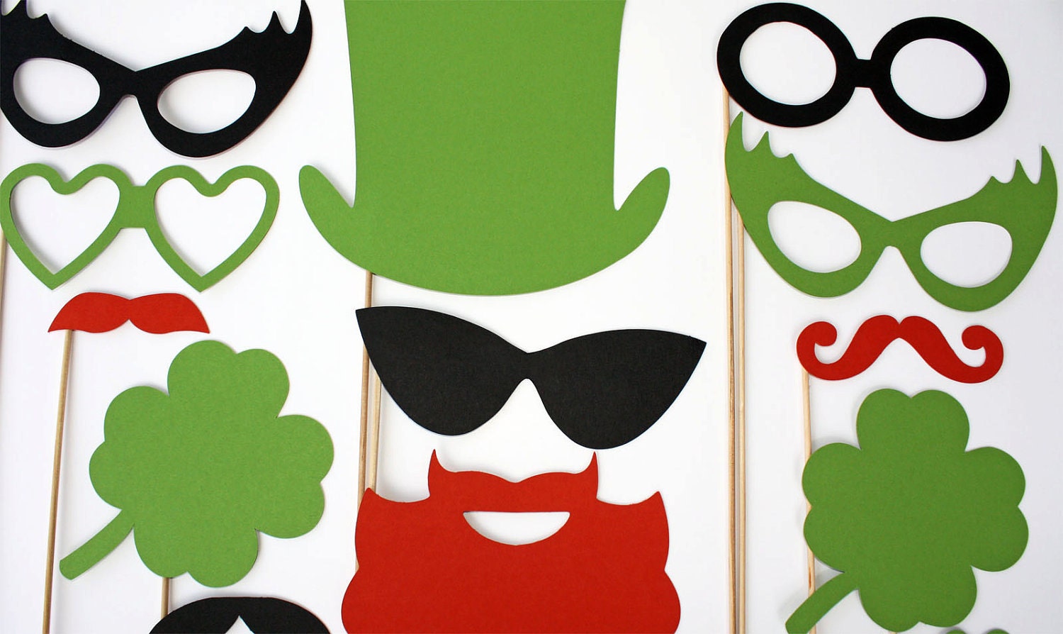 St. Patrick's Day Photo Booth Props - 17 Piece