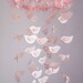Pink Girl Nursery- Bird Mobile, Nursery Decor, Baby Girl Shower GIft, Wedding Decor