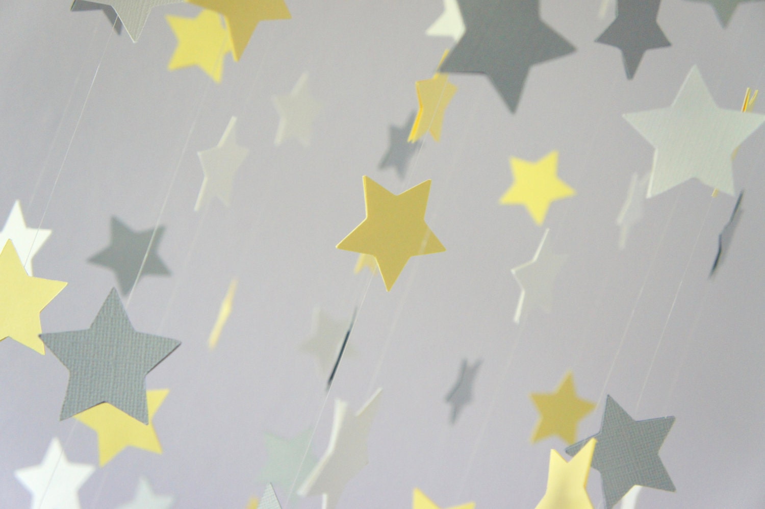Yellow & Gray Star Nursery Mobile- Alexander Pottery Barn Bedding, Neutral Nursery Decor, Baby Shower Gift