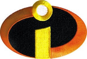 Disney/Pixar The Incredibles Logo Costume Embroidered Iron On Officially Licensed Applique Patch
