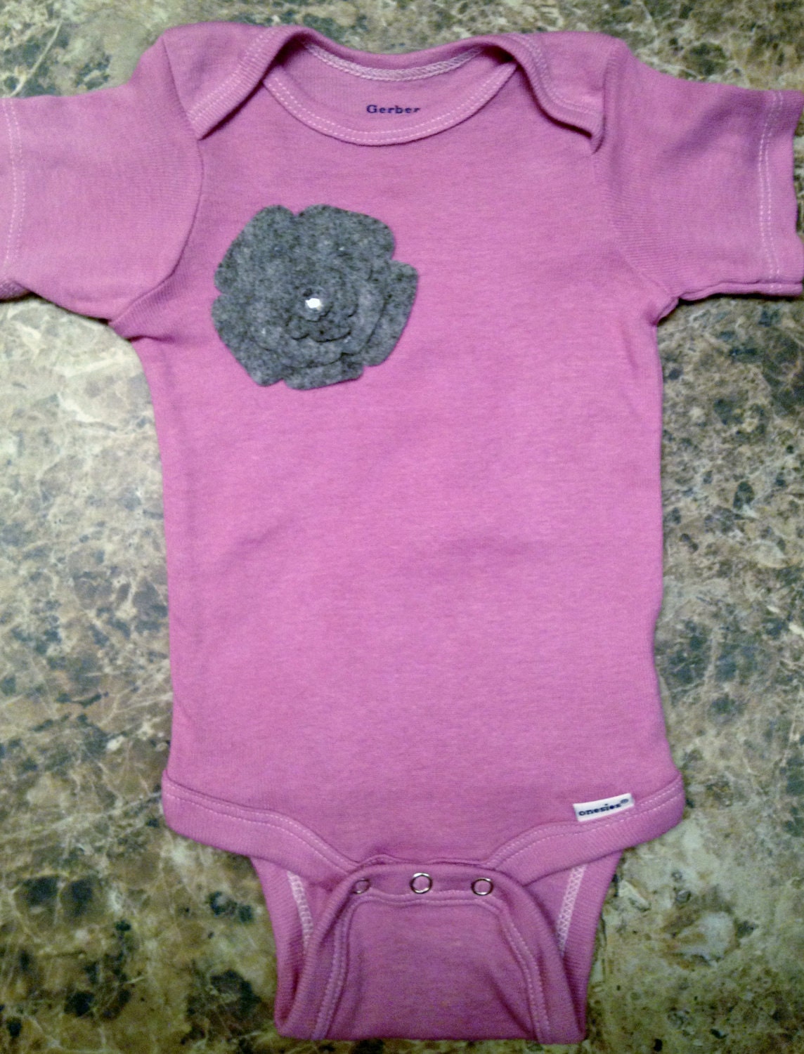 Unique Baby Girl Onesie in Light Purple With by LoveUniqueBaby