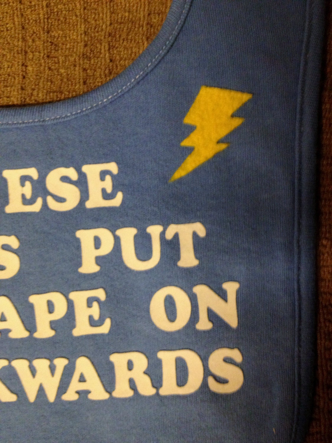 Unique Baby Bib With Cute Decal-"These Fools Put My Cape On Backwards"