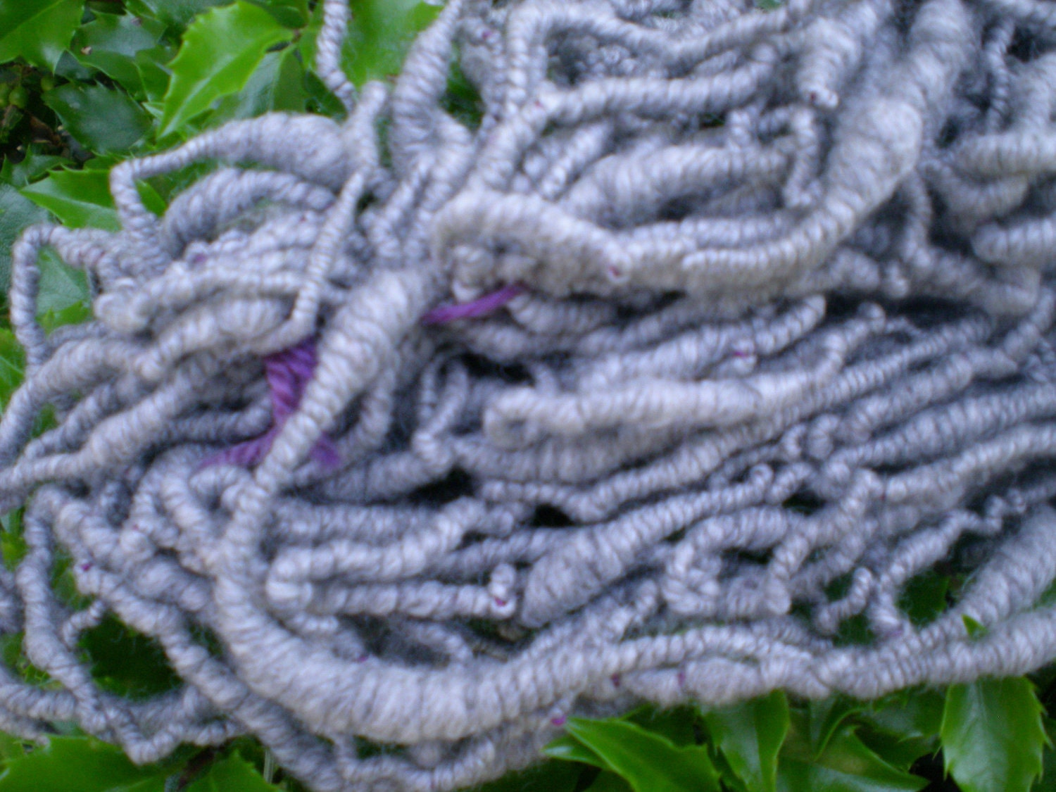 Handspun Yarn: Coil Spun in Gray Flannel