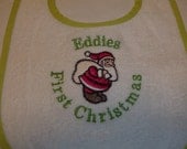 First Christmas Santa Baby Bib