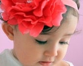 Big flower headband..toddler headband...girl headband..baby girl headband- spring headband- photography props, birthday props