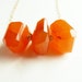 RESERVED - Orange Carnelian Gold Necklace, Nugget, Orange slice, Summer