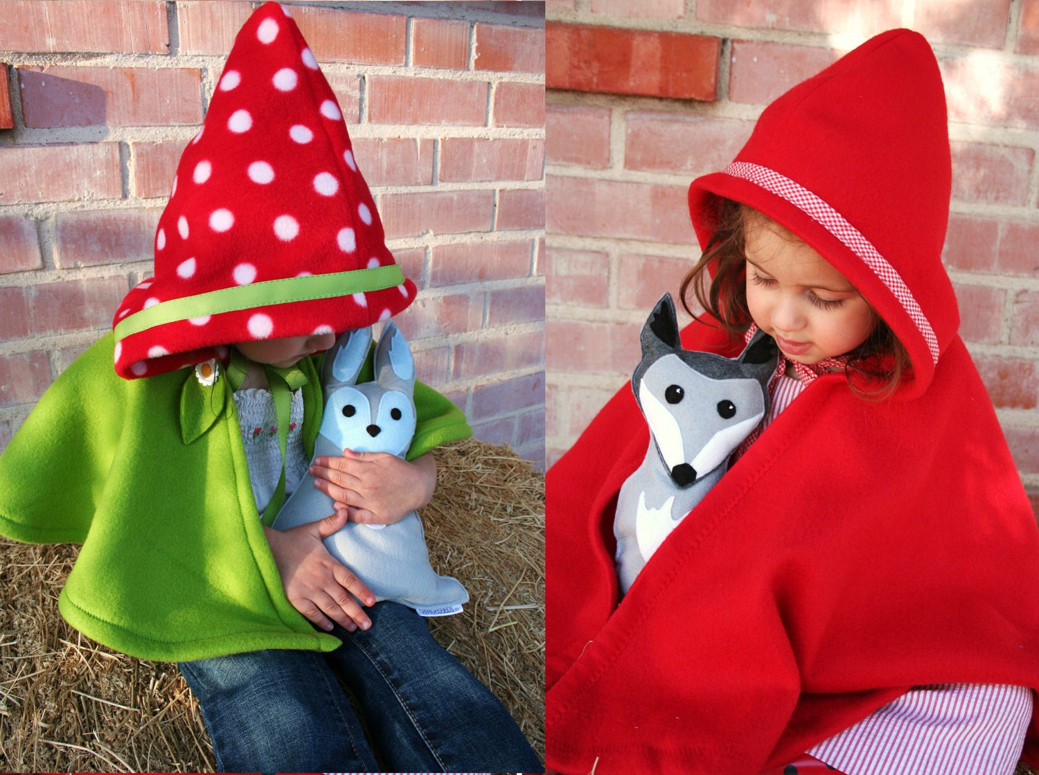 Hooded Cape & Forest Critter -Woodland Combo Gift