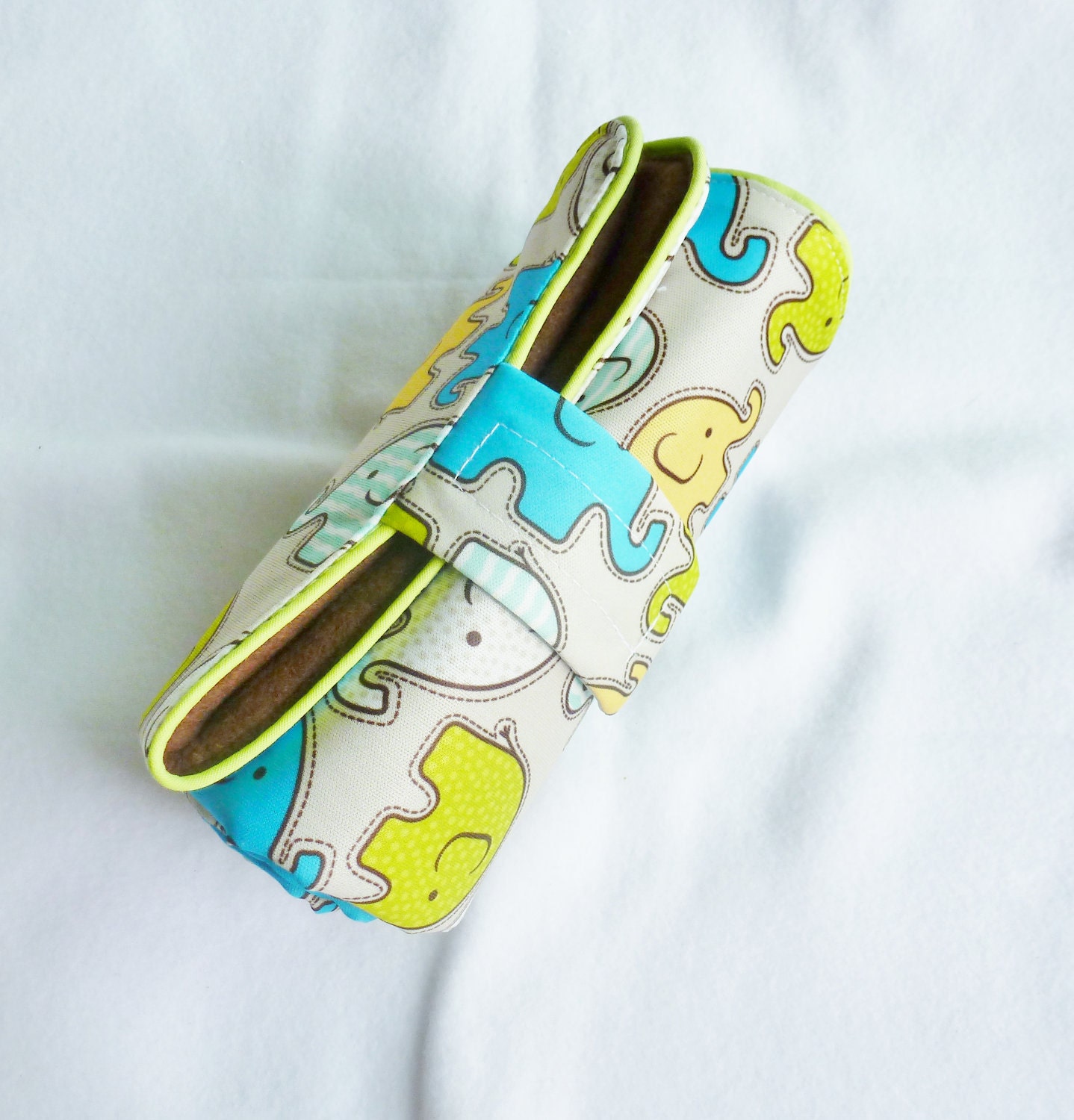 Cheeky Elephant Printed PUL Travel Changing Pad