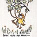 Framed Vintage Flavia Weedn Needlework print 1970s