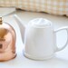 Vintage Porcelain Tea Pot With Copper Cozy Cover Made in Korea