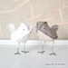 Rustic Country Vintage Neutral Tan and Ivory Wedding Cake Toppers Love Birds, Soft Sculpture Textile Home Decor, Wedding Gift