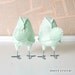 Bird Wedding Cake Topper - Vintage Soft Mint Green Love Birds, Baby Nursery Decor, Wedding Anniversary Gift - Made to Order