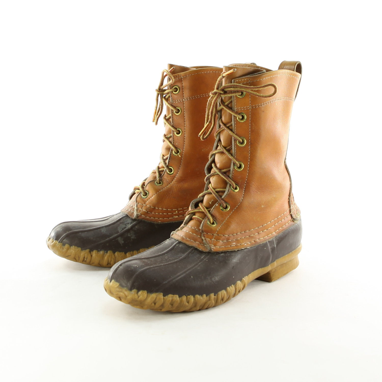 Let's Go Camping: The Maine Hunting Shoe. Concert Festival Essentials. Duck Boots Made in USA by L. L. Bean. Size - Womens VTG US 7
