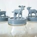 home decor - storage jars: blue, cow, sheep, pig