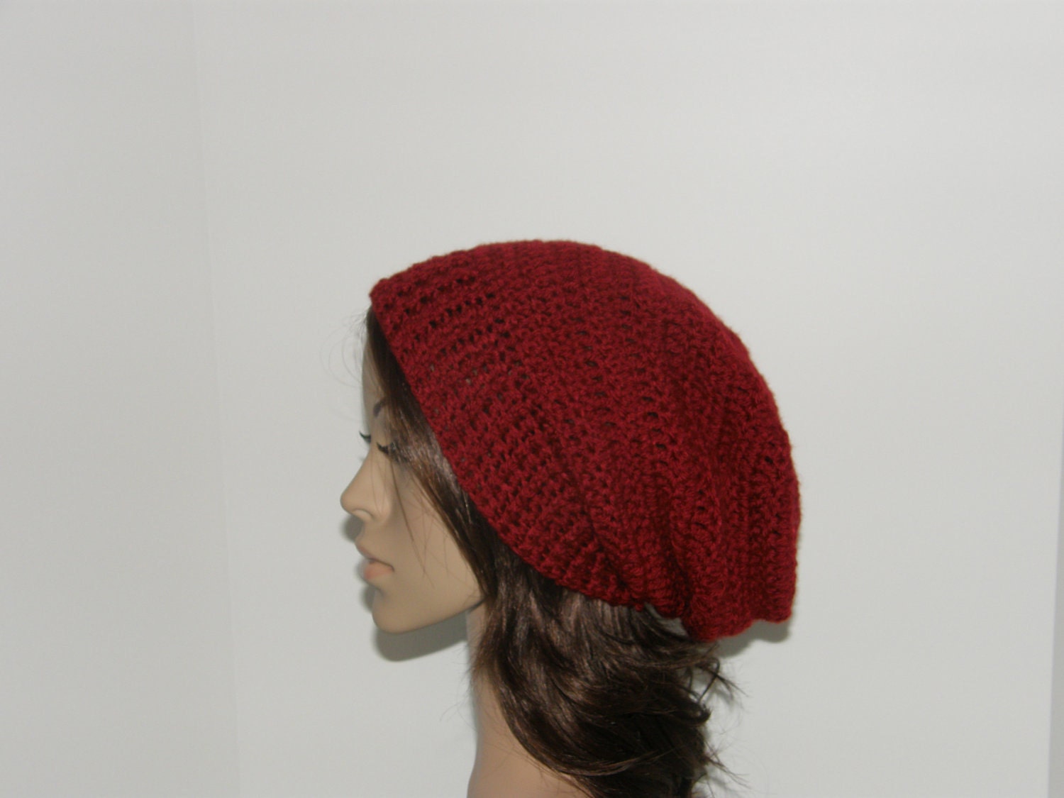 Everyday Extra Slouch Hat - Cranberry - made to order - long slouch hat