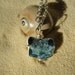 Floral beach pottery shard necklace