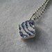 Blue and white sea pottery necklace