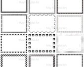 Digital frame modern clipart clip art borders Rectangle Scrapbooking Frame Print Your Own COMMERCIAL Personal Use Instant Download 10040