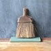 Old Rustic Whisk Broom Brush With Leather Handle