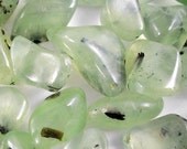 2pcs Prehnite and Epidote, Jewelry and Wire Wrapping Supply, Tumbled and Polished