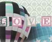 Love Art - 8x10 photograph - "Love Blocks" -  fine art print - hot air balloons - child's blocks - wedding gift