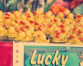 Lucky Ducks - 16x20 photograph - fine art print - rubber ducks - carnival art - vintage photography