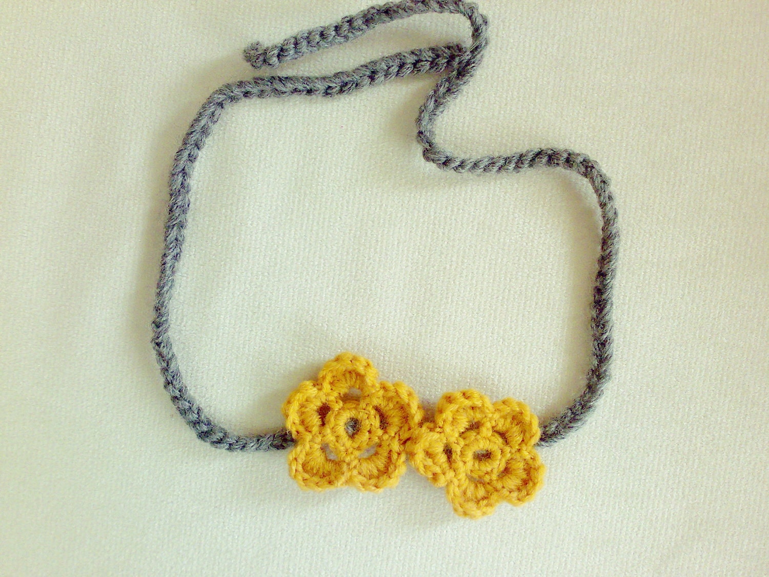 headband with flower, grey and yellow, women accessories, Valentines day gifts, handmade gifts.