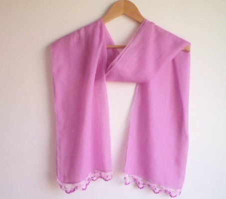 Women accessories, 100% cotton, very soft scarf, lilac scarf, crochet, spring, accessories, women fashion 2013 trend, New Fashion