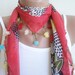 Multicolor triangle scarf with flower lace stylish accessory,thin scarf, women fashion