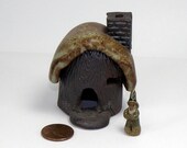 Gnome Home 5 - Tiny Pottery Sculptures for Miniature Gardens, Fairy Garden, Terrarium, or Dollhouse