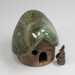 Gnome Home 3 - Hobbit House - Gnome - Tiny Pottery Sculptures for Miniature Gardens, Fairy Garden, Terrarium, or Dollhouse