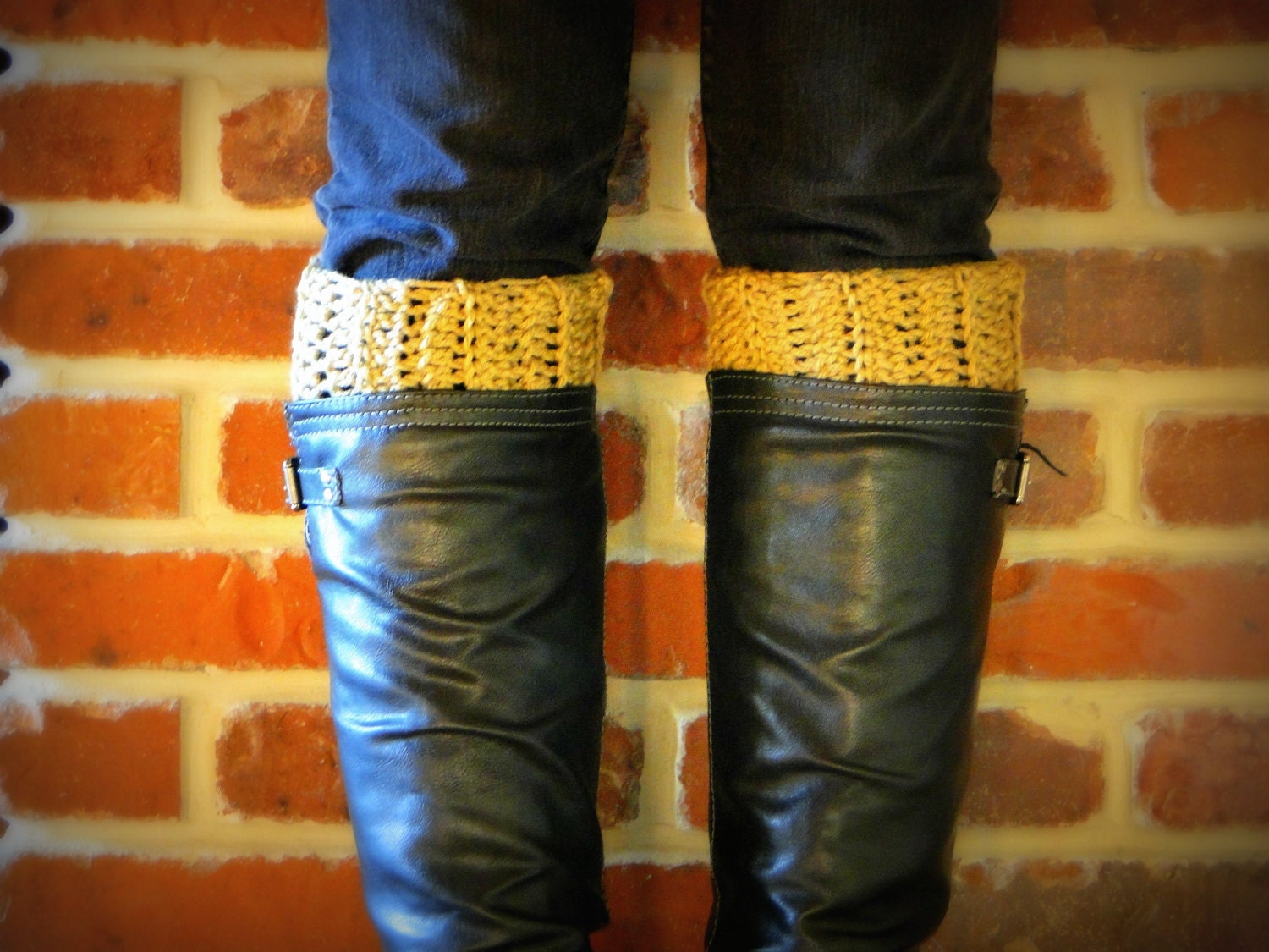15% off use code GET15OFF - Crochet Boot Cuffs, Leg Warmers, Custom Colors - BeanieBazaar