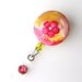 Pink Lemonade - Unique Badge Reels - Designer ID Holders - Trendy Hand Painted Badge Reel - Retractable ID Clips - Nurse Gift - BadgeBlooms