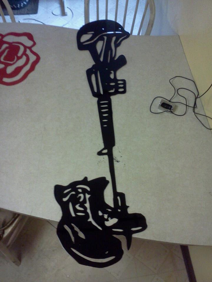 Fallen Soldier 4 foot tall Metal Wall Art (Now through Monday save 25 percent reg. 200 dollars)