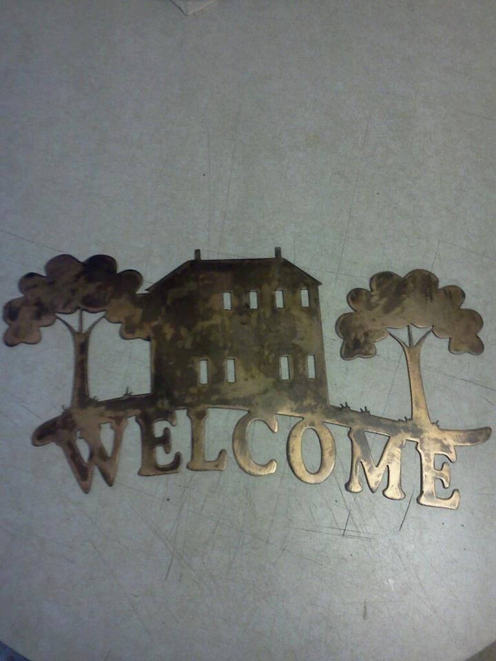 Welcome Sign Metal Wall Art