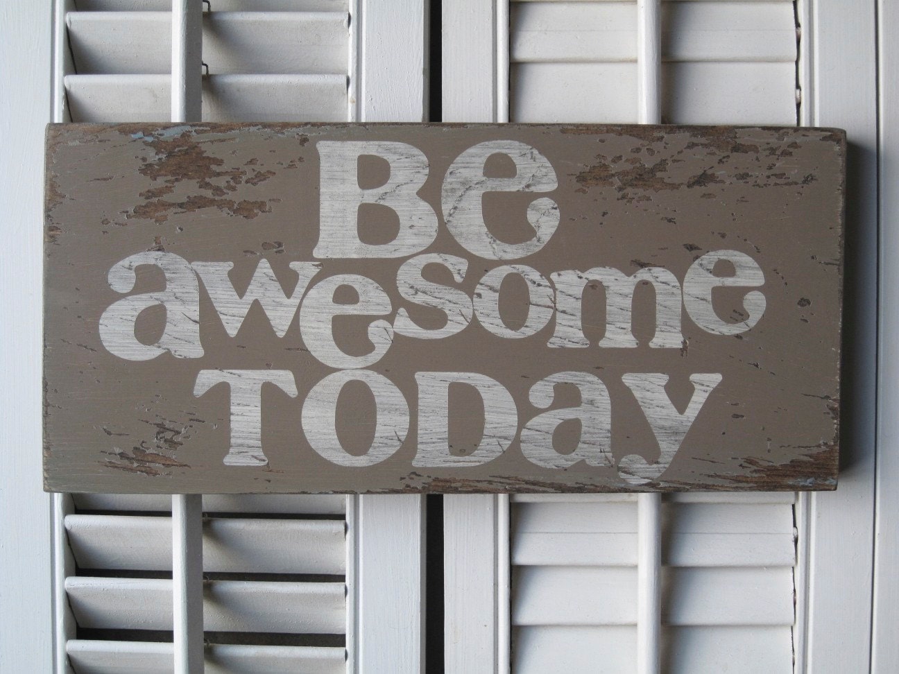 Items similar to Be Awesome Today Word Art Sign on Etsy
