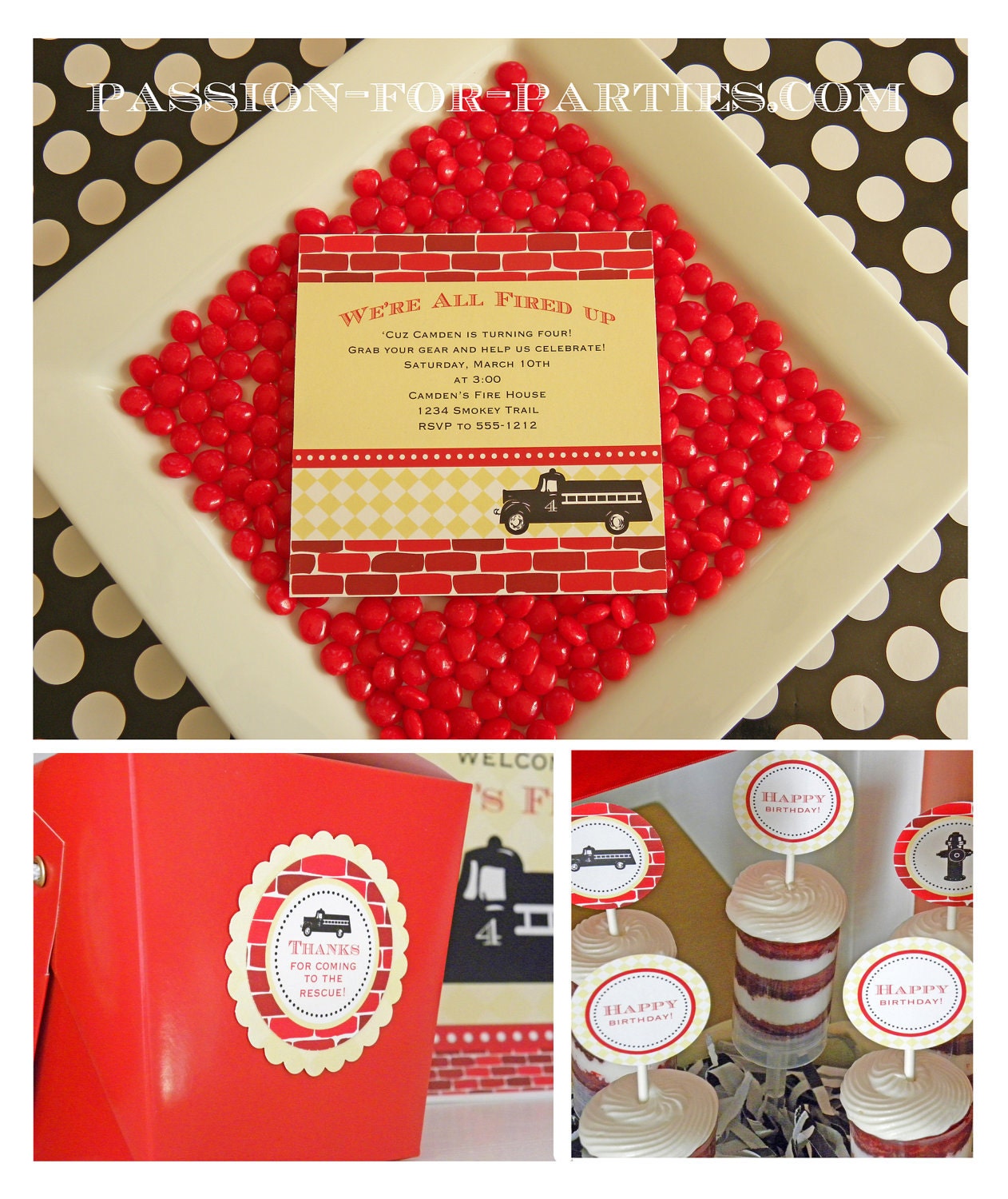 Vintage Fire Truck Printable Party Collection Il_170x135