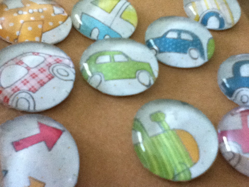 Baby Shower Planes, Trains, Sails and Autos Glass Magnets for party favors, jars, and stylish decor. Il_570xn