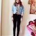 Light Wash Cropped Guess Jacket